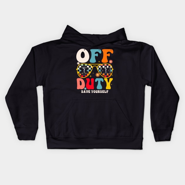 Off Duty Save Yourself Kids Hoodie by CikoChalk